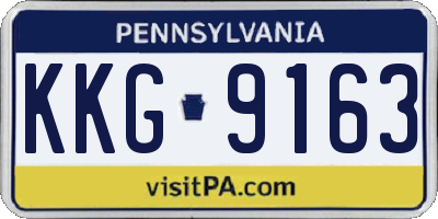 PA license plate KKG9163