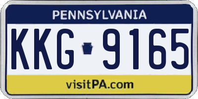 PA license plate KKG9165