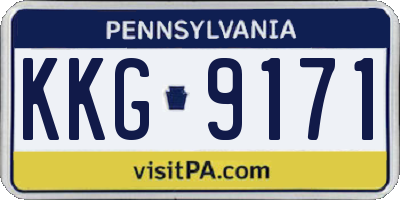 PA license plate KKG9171
