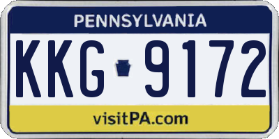 PA license plate KKG9172