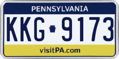 PA license plate KKG9173