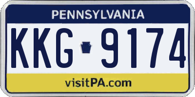 PA license plate KKG9174