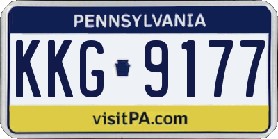 PA license plate KKG9177