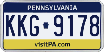 PA license plate KKG9178