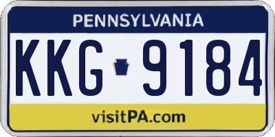 PA license plate KKG9184