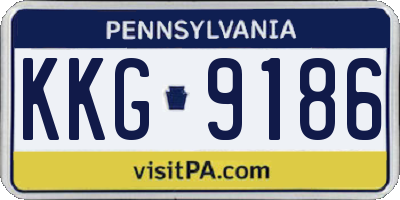 PA license plate KKG9186