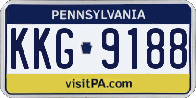 PA license plate KKG9188
