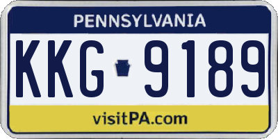 PA license plate KKG9189