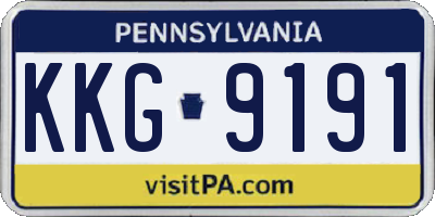 PA license plate KKG9191