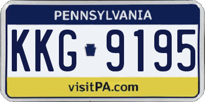 PA license plate KKG9195