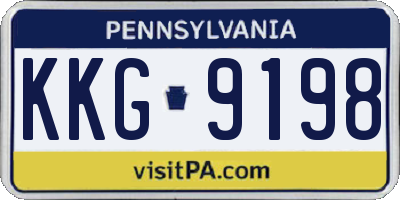 PA license plate KKG9198