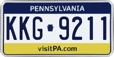 PA license plate KKG9211