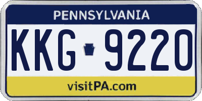 PA license plate KKG9220