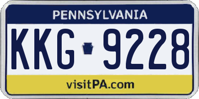 PA license plate KKG9228