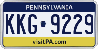 PA license plate KKG9229