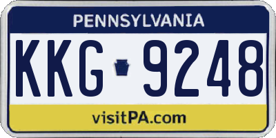 PA license plate KKG9248