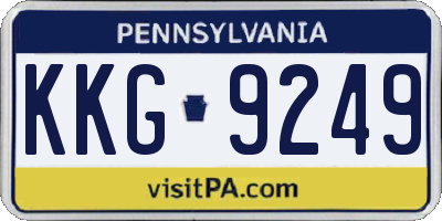 PA license plate KKG9249