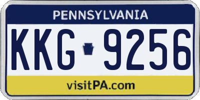 PA license plate KKG9256