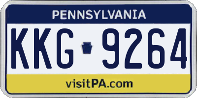 PA license plate KKG9264