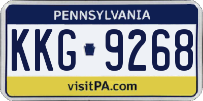 PA license plate KKG9268