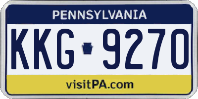 PA license plate KKG9270