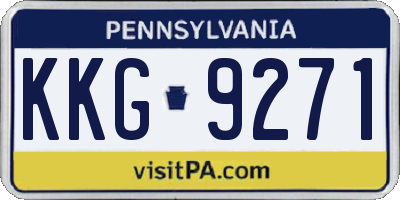PA license plate KKG9271