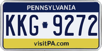 PA license plate KKG9272
