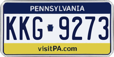 PA license plate KKG9273