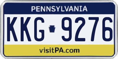 PA license plate KKG9276