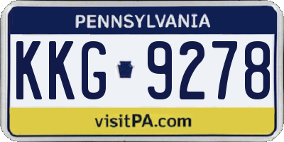 PA license plate KKG9278