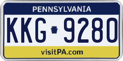 PA license plate KKG9280