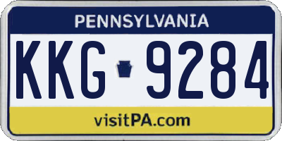PA license plate KKG9284