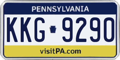 PA license plate KKG9290