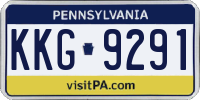 PA license plate KKG9291