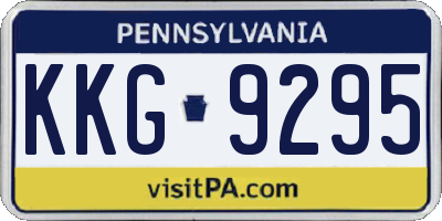 PA license plate KKG9295