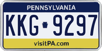 PA license plate KKG9297