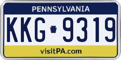 PA license plate KKG9319