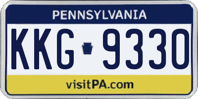 PA license plate KKG9330