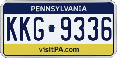 PA license plate KKG9336