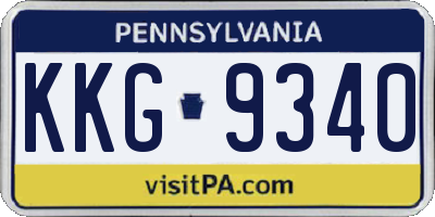PA license plate KKG9340