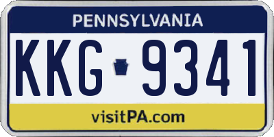 PA license plate KKG9341