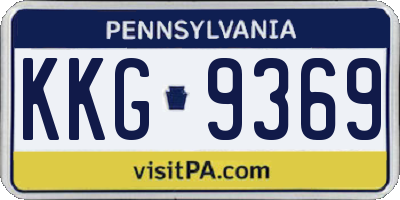 PA license plate KKG9369