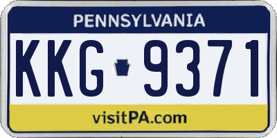 PA license plate KKG9371
