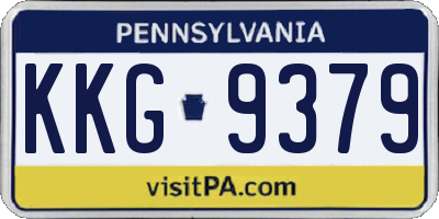 PA license plate KKG9379
