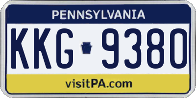 PA license plate KKG9380