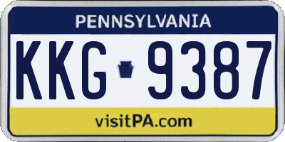 PA license plate KKG9387