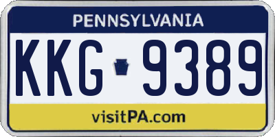 PA license plate KKG9389