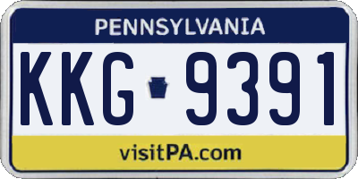 PA license plate KKG9391