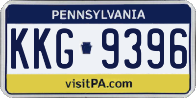 PA license plate KKG9396