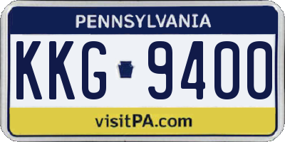 PA license plate KKG9400